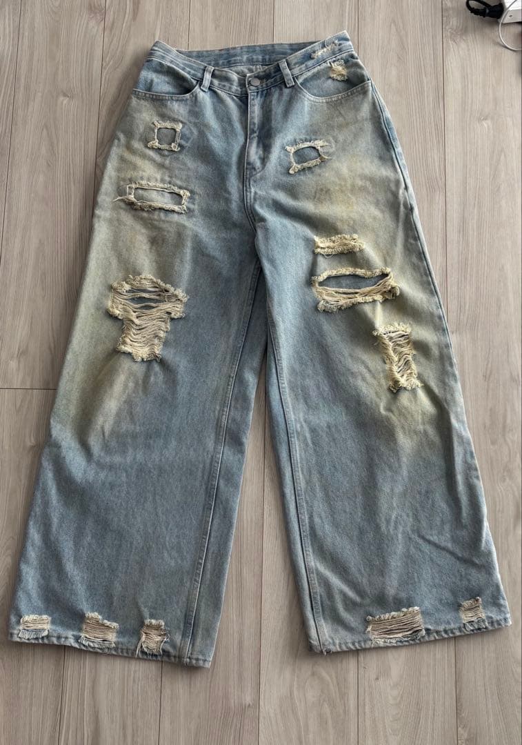 ［Knuth Marf ］damage denim pants M