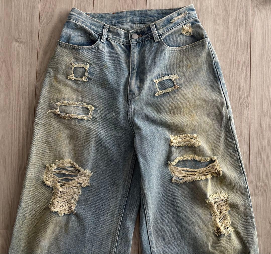 ［Knuth Marf ］damage denim pants M