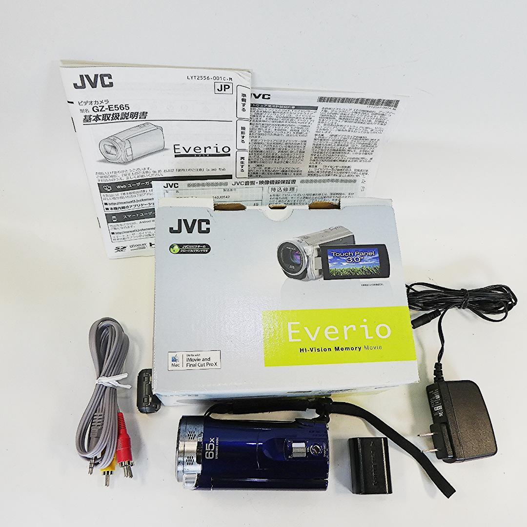 動作良好 JVC Everio GZ-E565-A HDD/SD ビデオカメラ