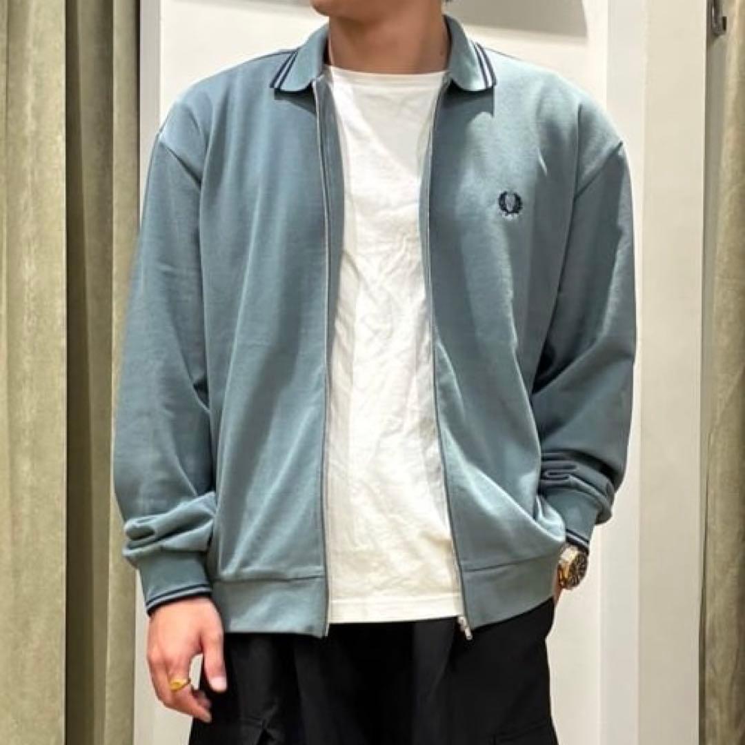 現行品　フレッドペリー　トラックジャケット　ツインティップ　ジップ　ターコイズ