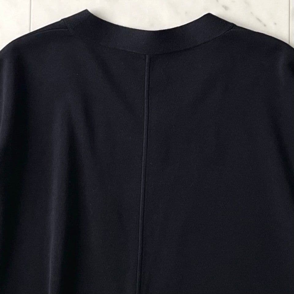 定価¥4,6万♪美品 アドーア ガスコットンビッグカーデ 38 ブラック黒 長袖