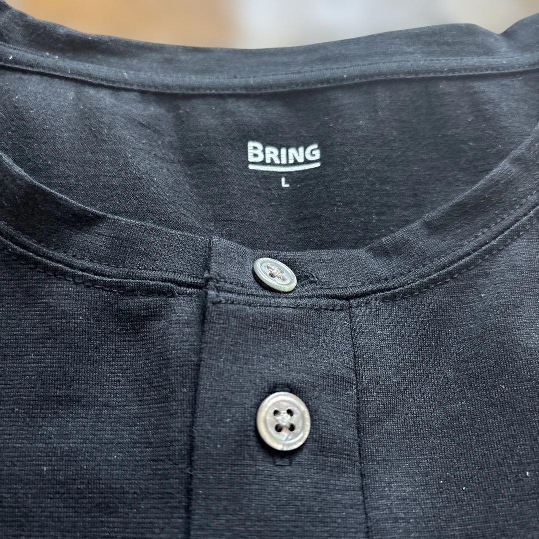 BRING ヘンリーネックTシャツ　ブラック