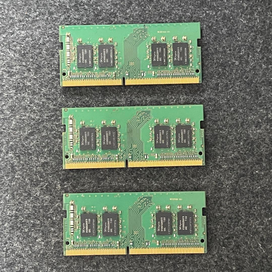 3X SK hynix 8GB DDR4 メモリ 3枚セット
