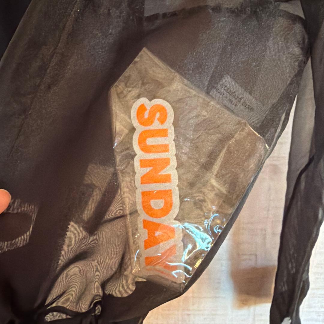 【美品】SUNDAY オーガンジーブルゾン　ステッカー付き