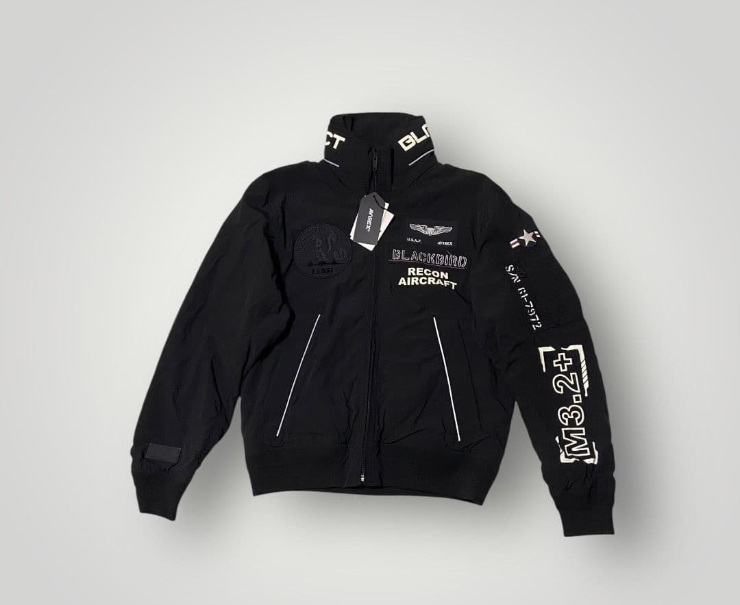 アビレックス　ブラックバード　スタンドジップ　ジャケット　Mサイズ