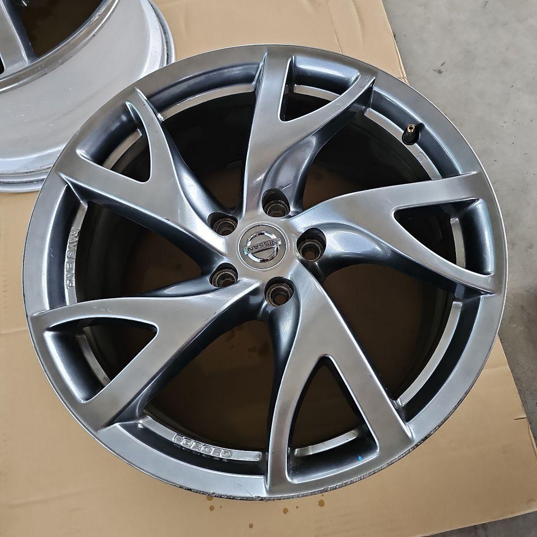 NISSAN 19インチ Z34純正ホイール フロント9J+47　売ります