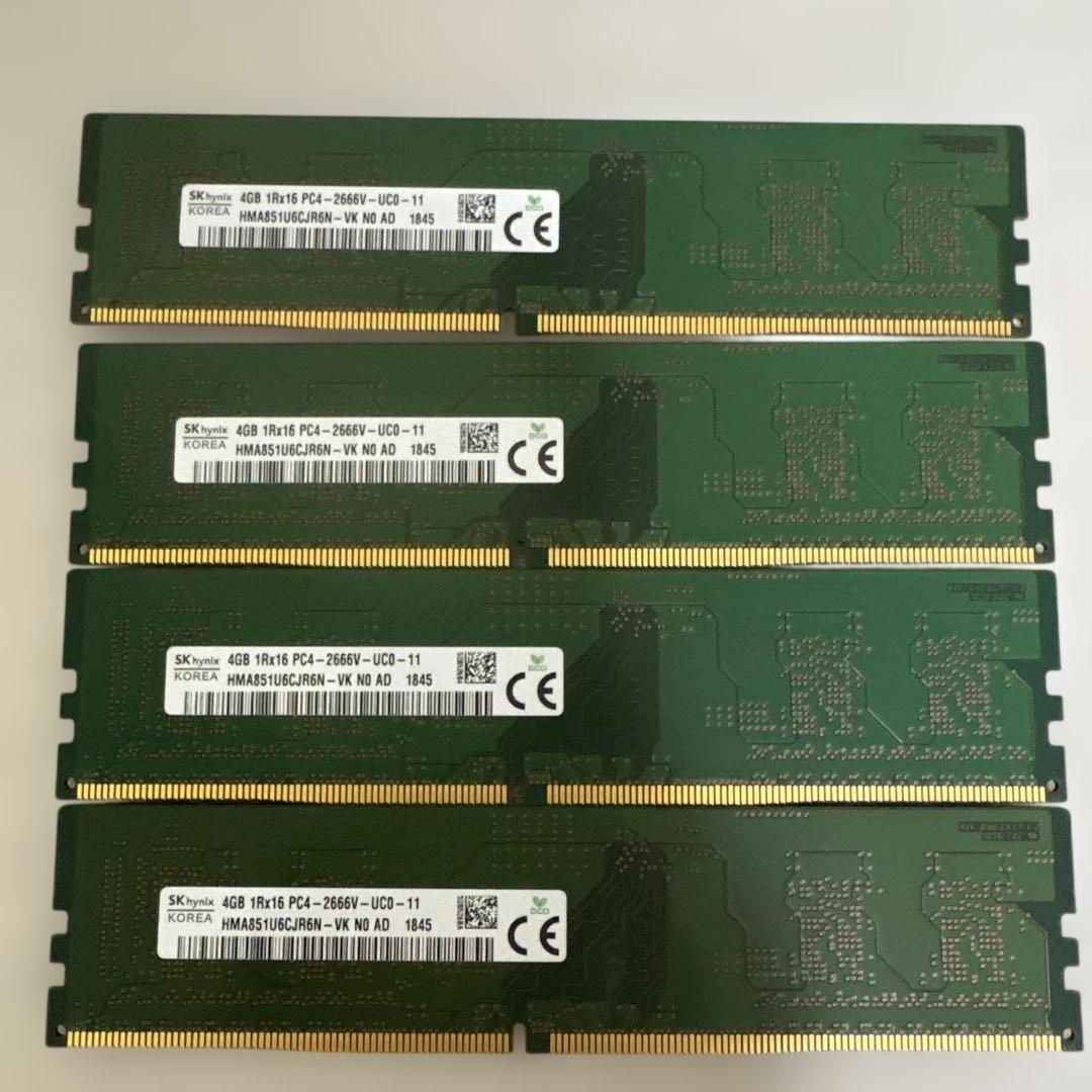 SK hynix 4GB メモリ PC4-2666V 4枚