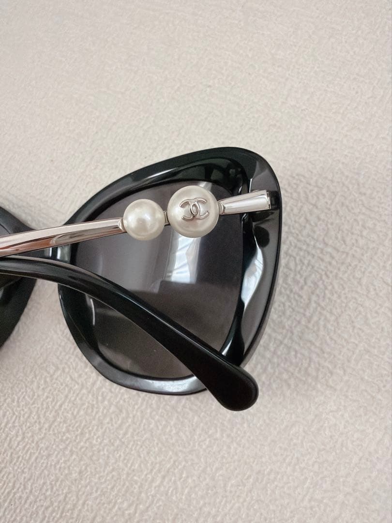 CHANEL シャネル フェイクパール ココマーク サングラス ケース付き
