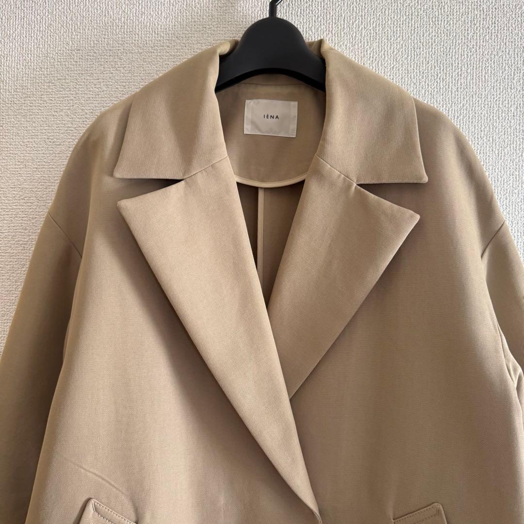 IENA コットンWクロスオーバー　チェスターコート 36 イエナ