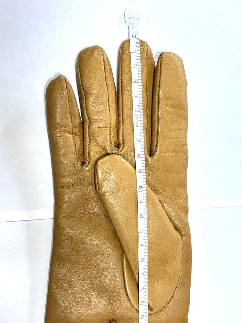 【ほぼ新品】ユナイテッドアローズ手袋 　キャメル 羊革 イタリア製 裏地カシミア