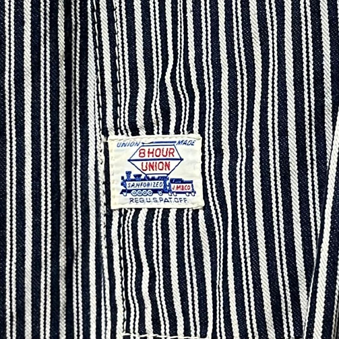 ジョーマッコイ 8HOUR UNION ランダムヒッコリーカバーオール 38 M