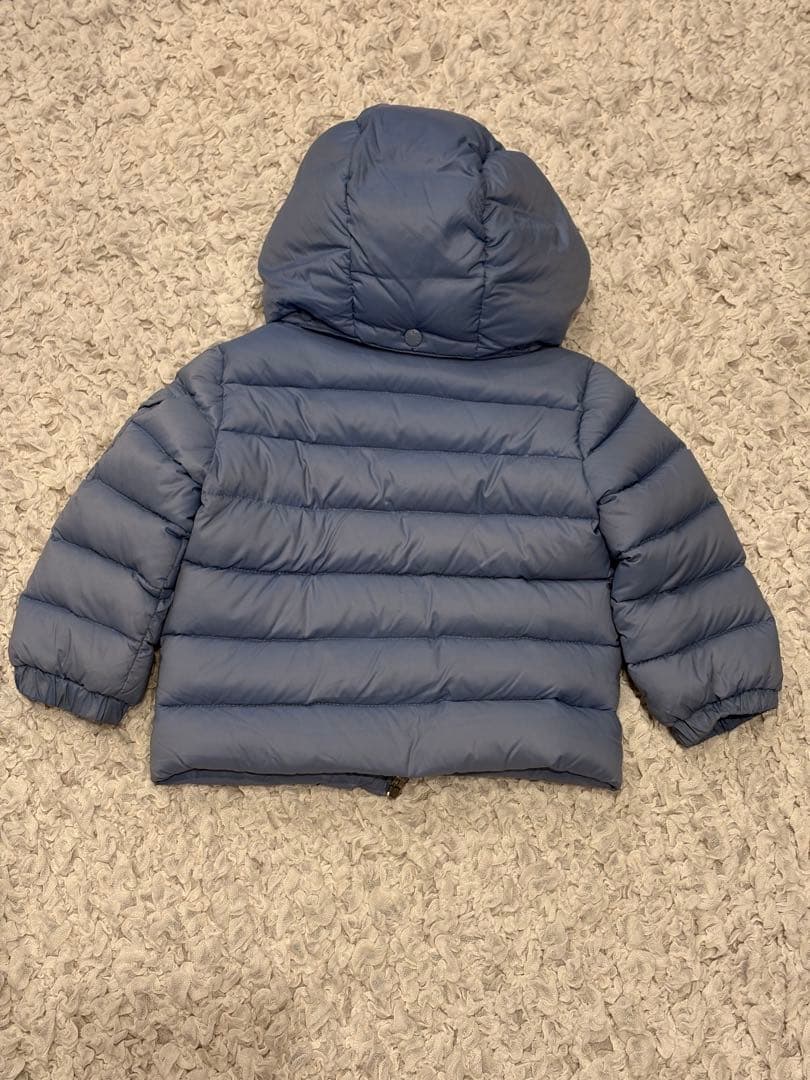 MONCLER フード付きダウンジャケット80cm ライトブルー付属品あり