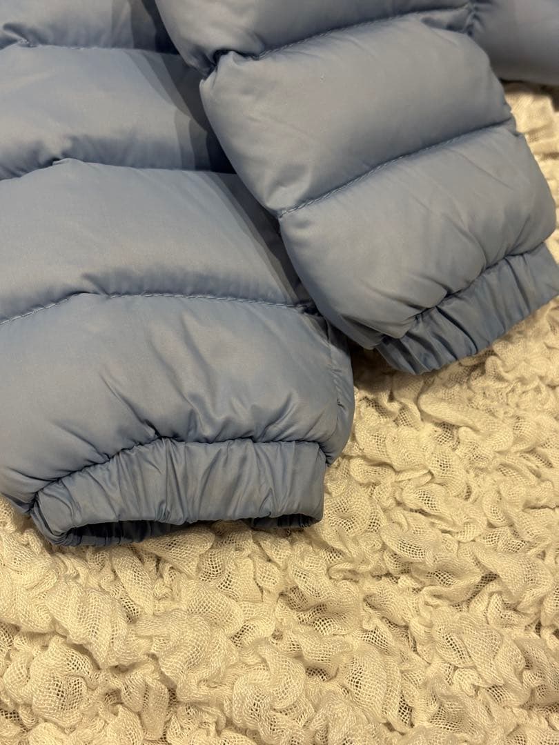 MONCLER フード付きダウンジャケット80cm ライトブルー付属品あり
