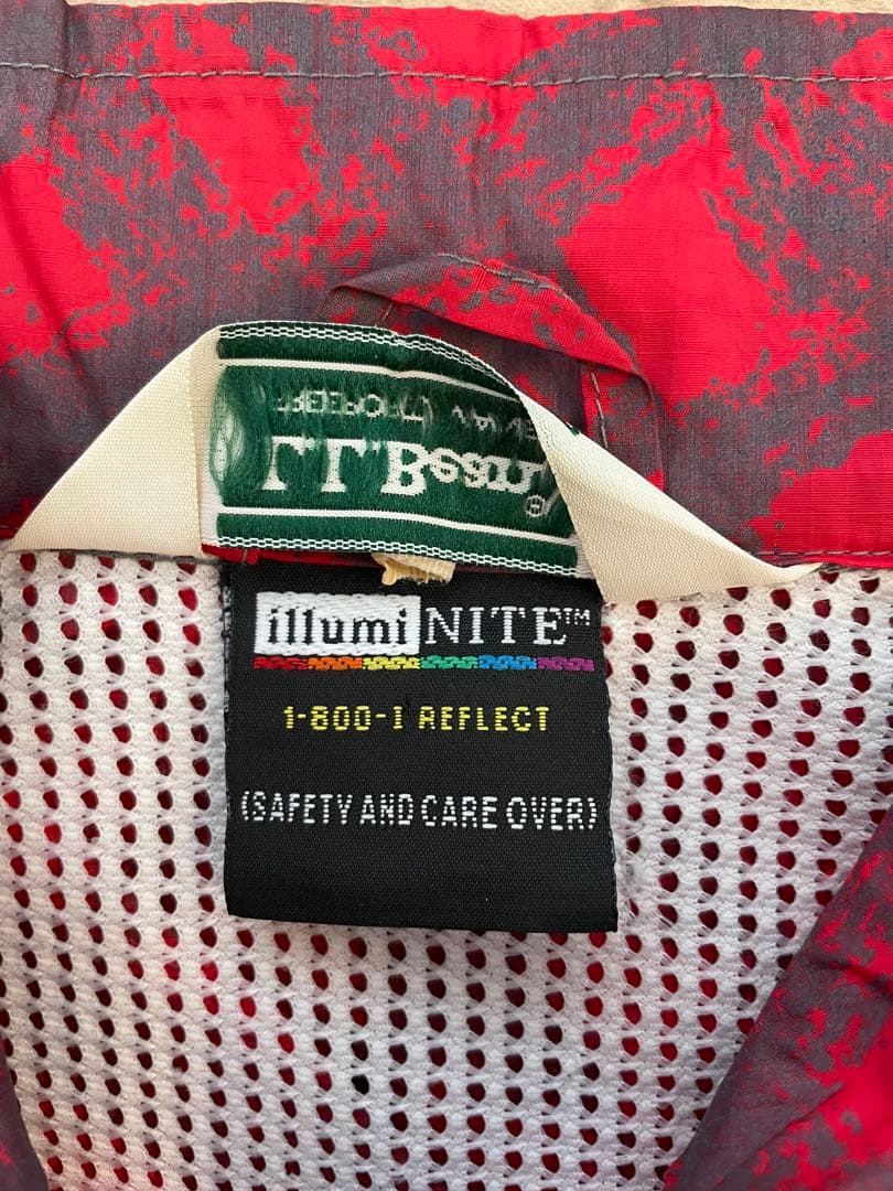 L.L.Bean illumiNITE サイクリングジャケット 総柄リフレクター