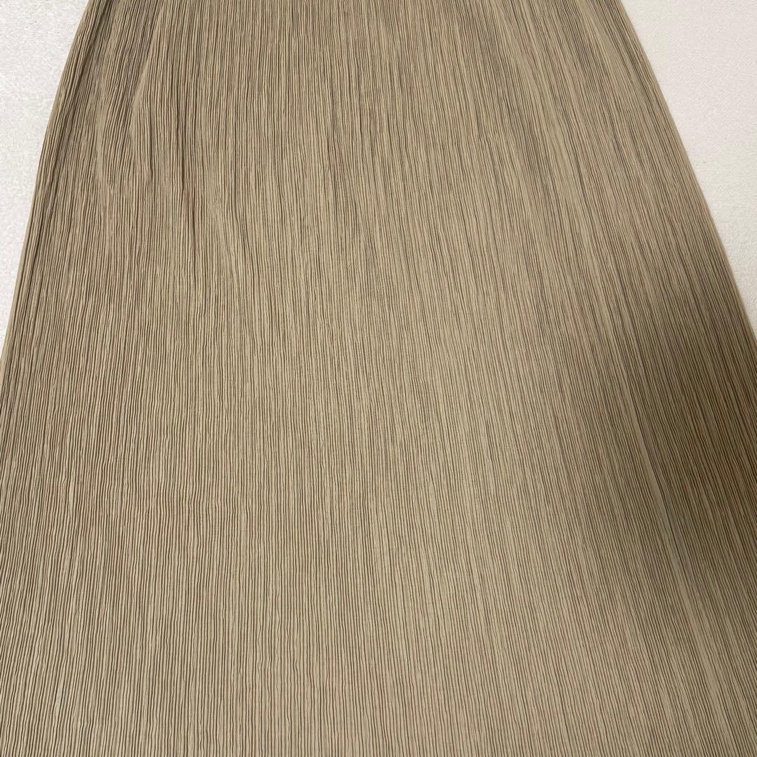 ISSEY MIYAKE プリーツ　マキシ丈　ベージュ　Mサイズ ロングスカート