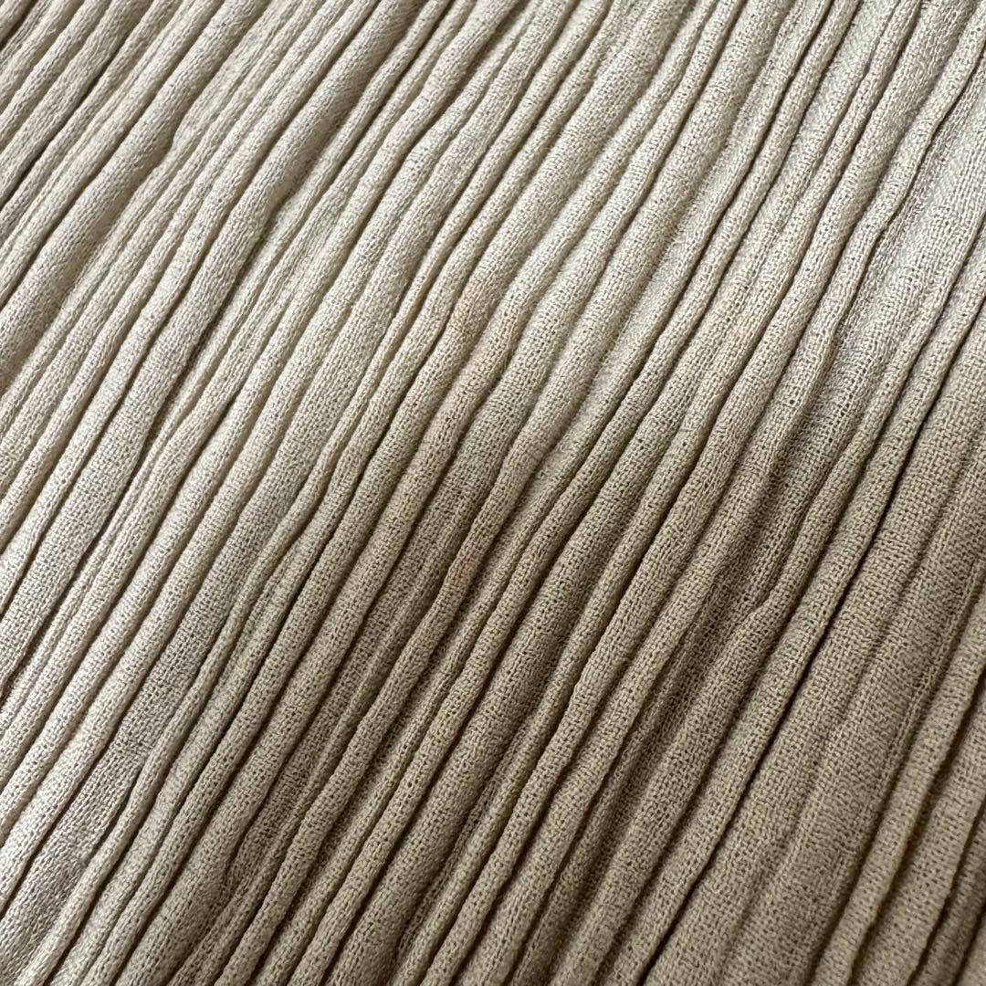 ISSEY MIYAKE プリーツ　マキシ丈　ベージュ　Mサイズ ロングスカート