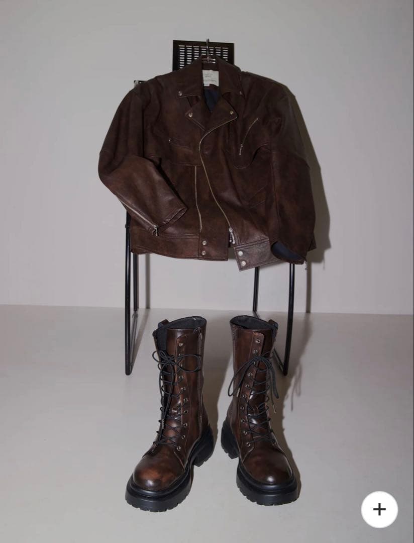 AMERI LACE UP TANK SOLE BOOTS ￼ブラウンM