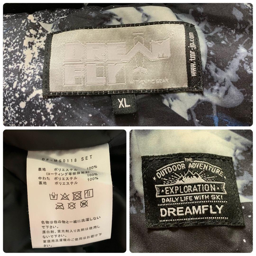 極美品■DREAMFLY ボードウェア セットアップ 総柄　ブラック　XL