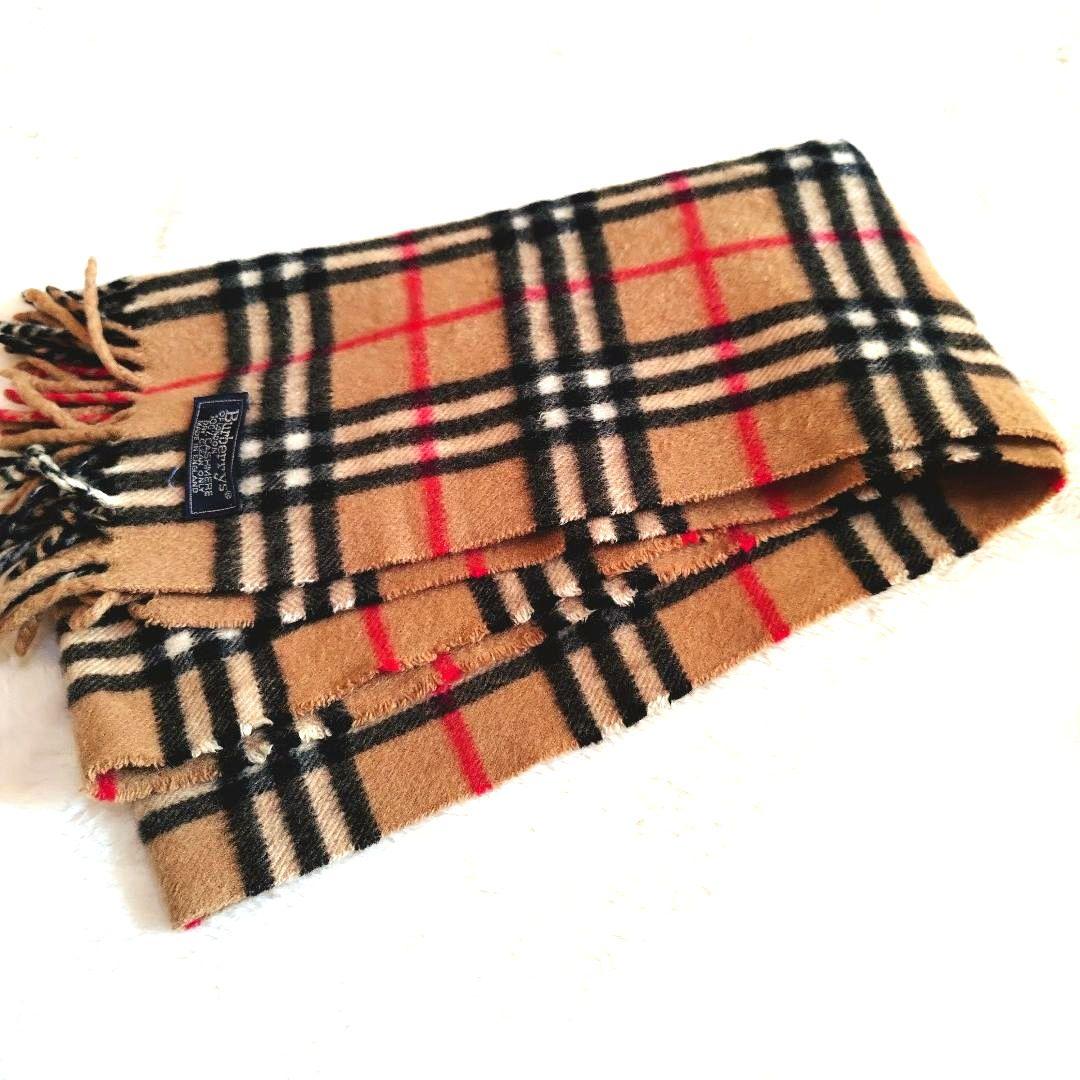必*い様 カシミヤ100% ノバチェック マフラー BURBERRY ベージュ