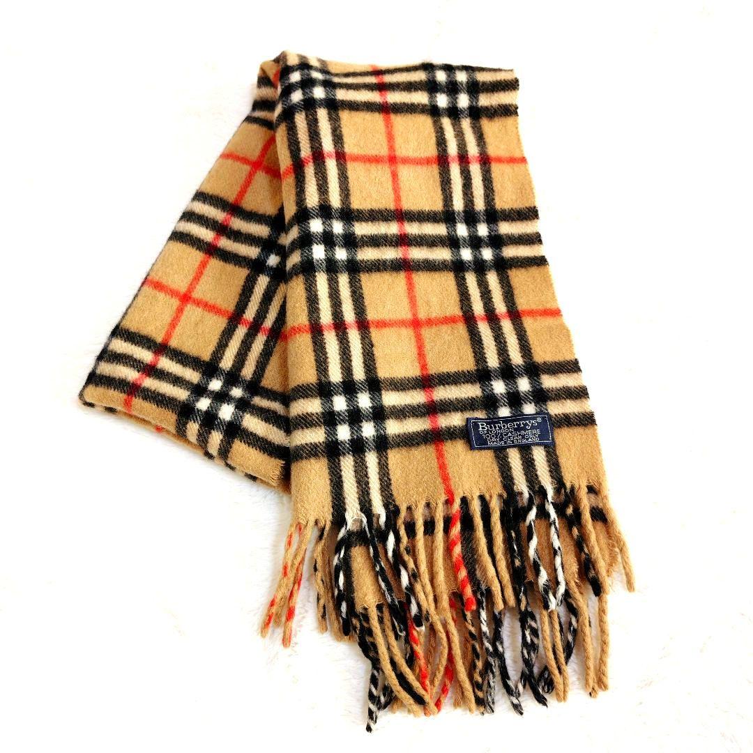 必*い様 カシミヤ100% ノバチェック マフラー BURBERRY ベージュ
