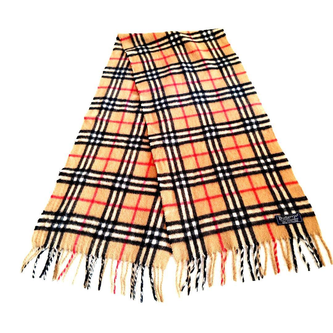 必*い様 カシミヤ100% ノバチェック マフラー BURBERRY ベージュ