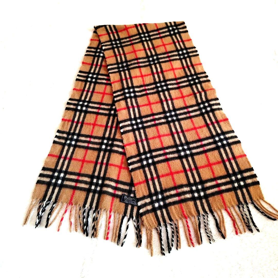 必*い様 カシミヤ100% ノバチェック マフラー BURBERRY ベージュ