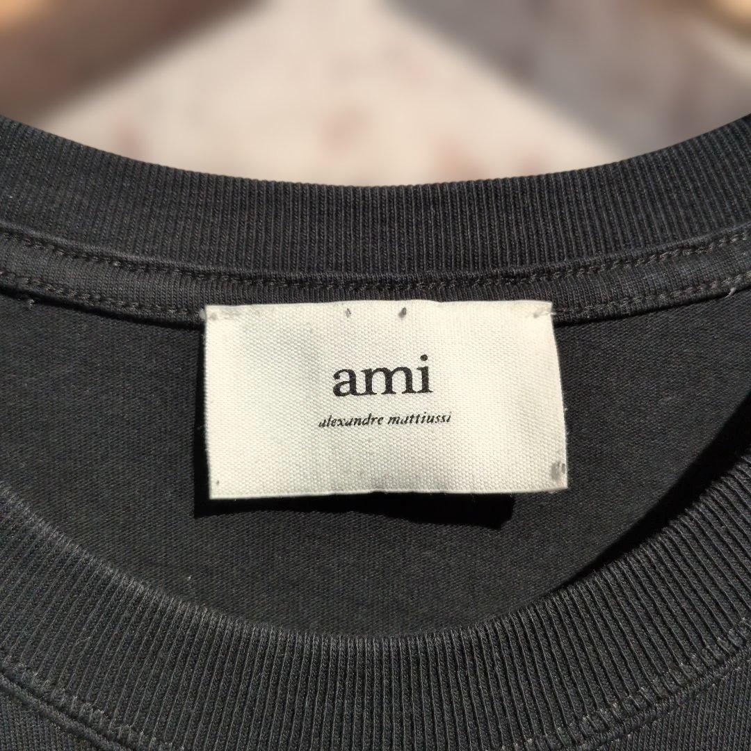 ami paris ハート刺繍Tシャツ ブラック　メンズ　L