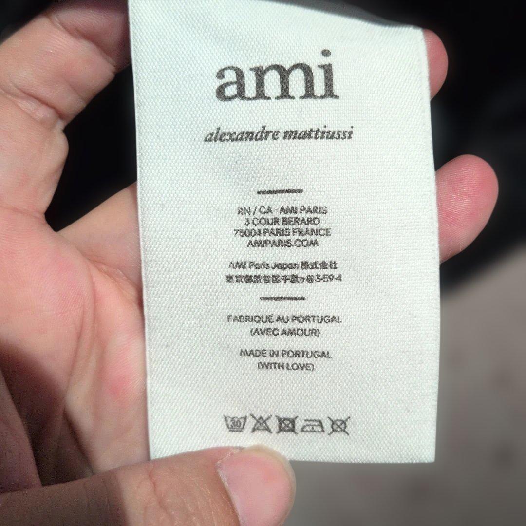 ami paris ハート刺繍Tシャツ ブラック　メンズ　L