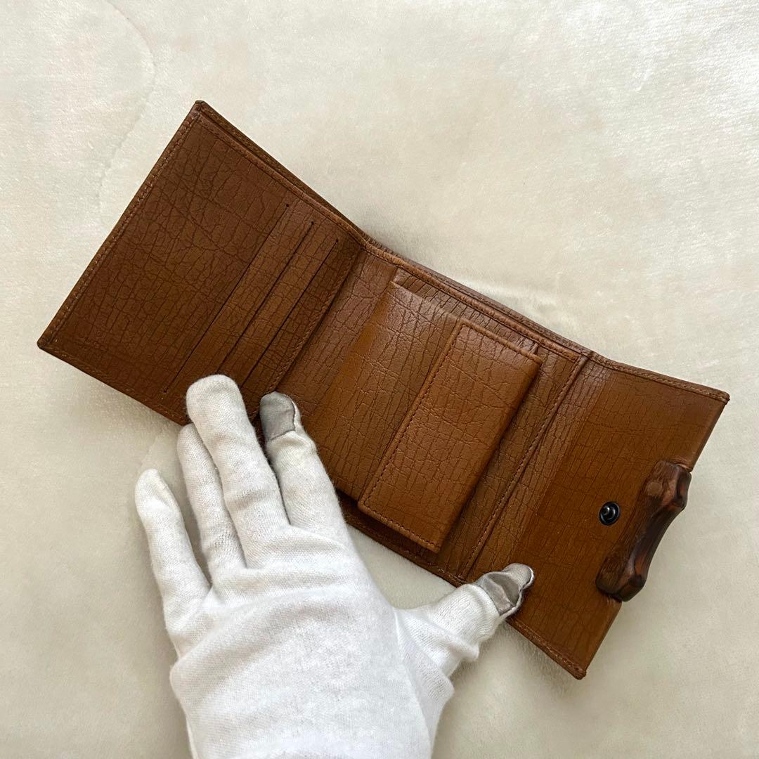 美品 GUCCI グッチ 三つ折り財布 折り財布 GGキャンバス