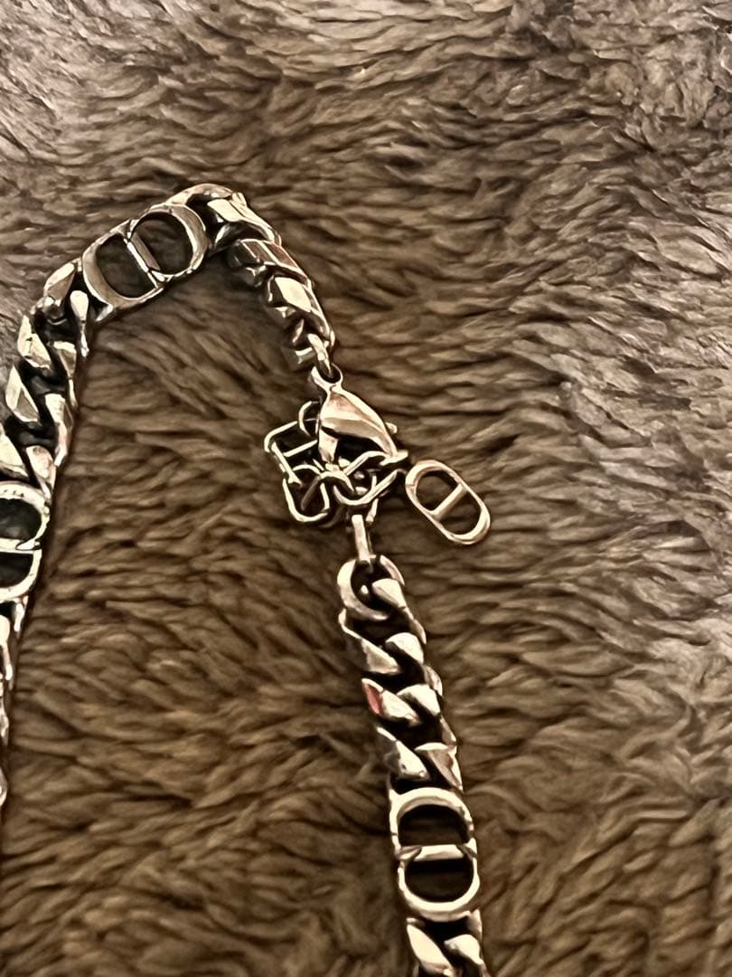 DIOR シルバー チェーンリンク ネックレス