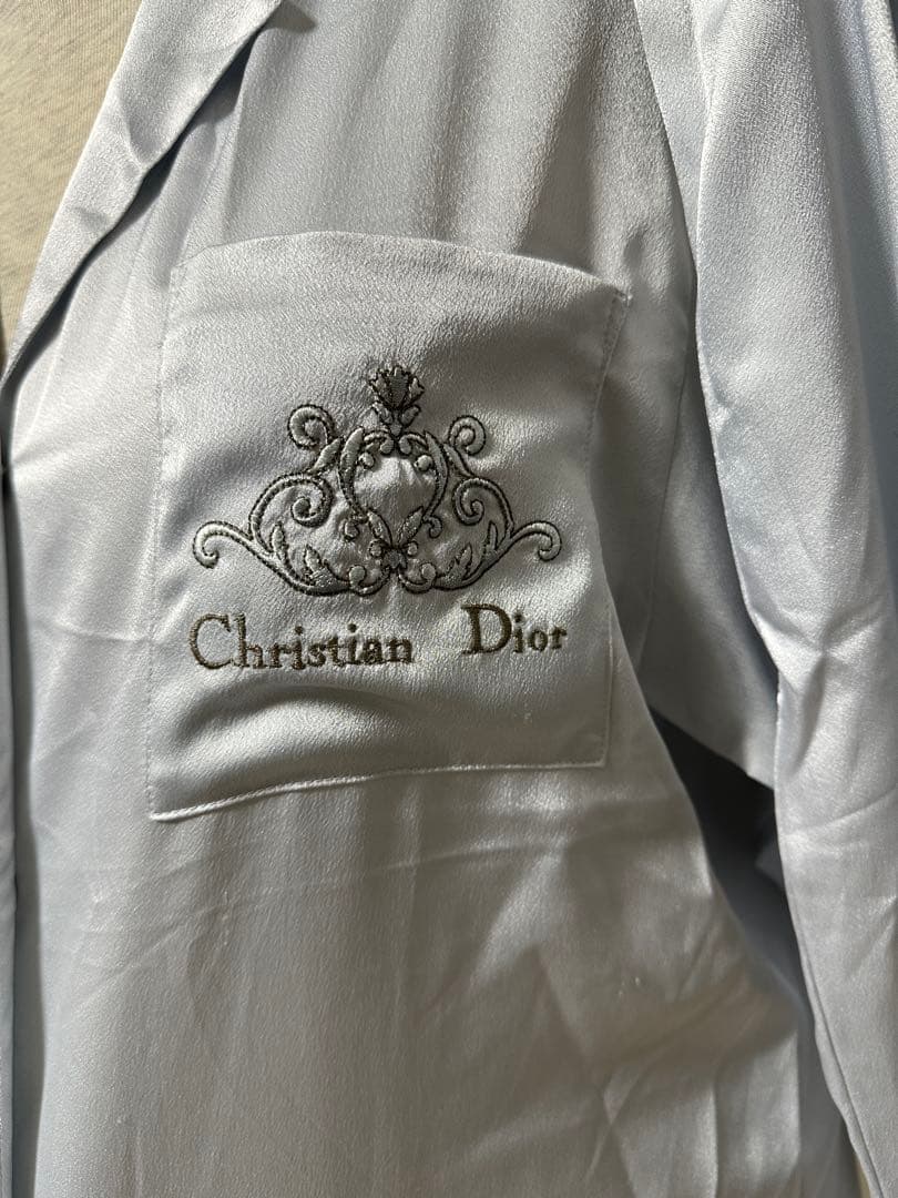 Christian Dior 水色 シルバー パジャマ M