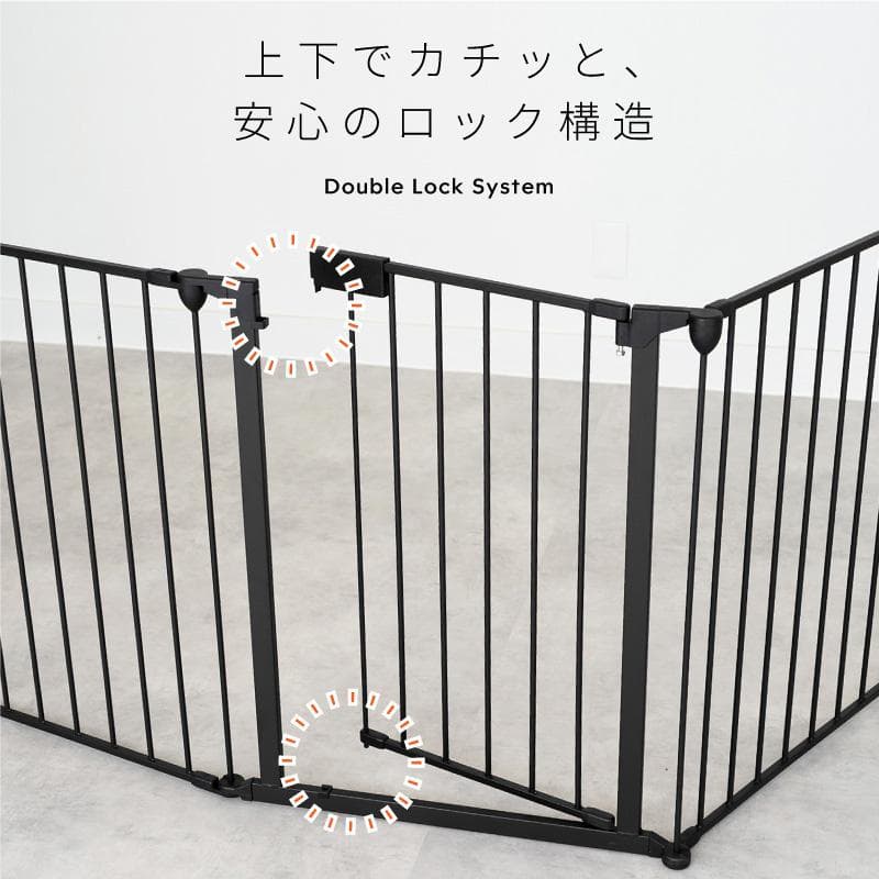 r*a様 ペットサークル Pure Loop 73.5cm ブラック6枚扉付き