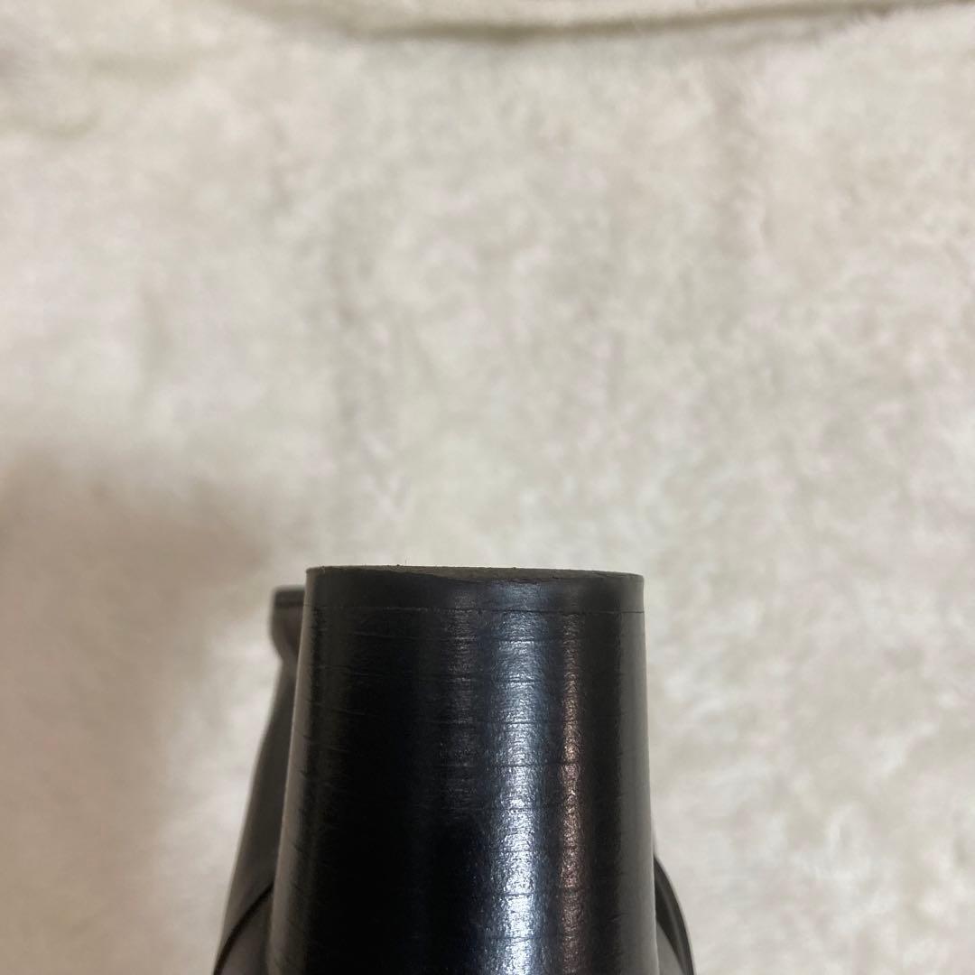 【美品】a.testoni ITALY製　レザーブラックロングブーツ22.5cm