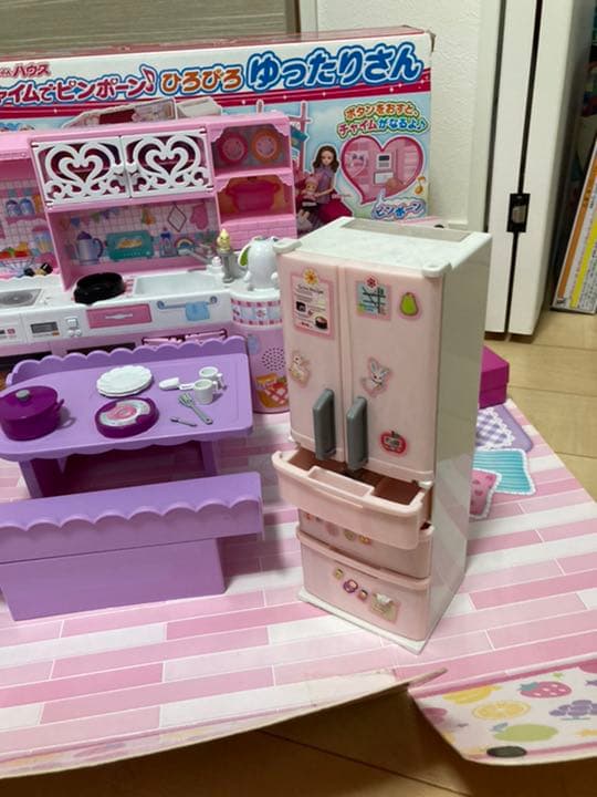 リカちゃんハウス、キッチン、冷蔵庫、車セット