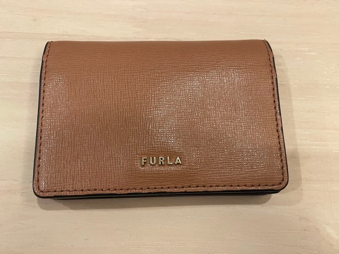FURLA ブラウンレザー 名刺入れ