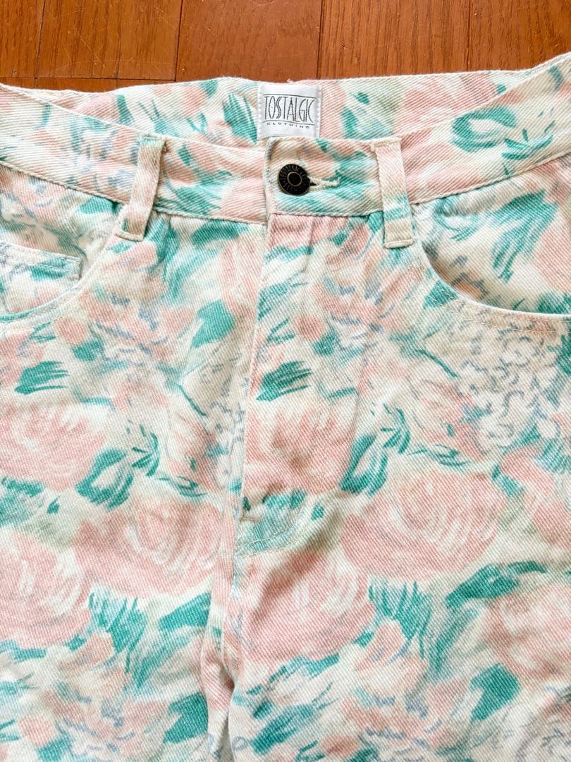 Tostalgic Clothing フローラルデニムパンツ S