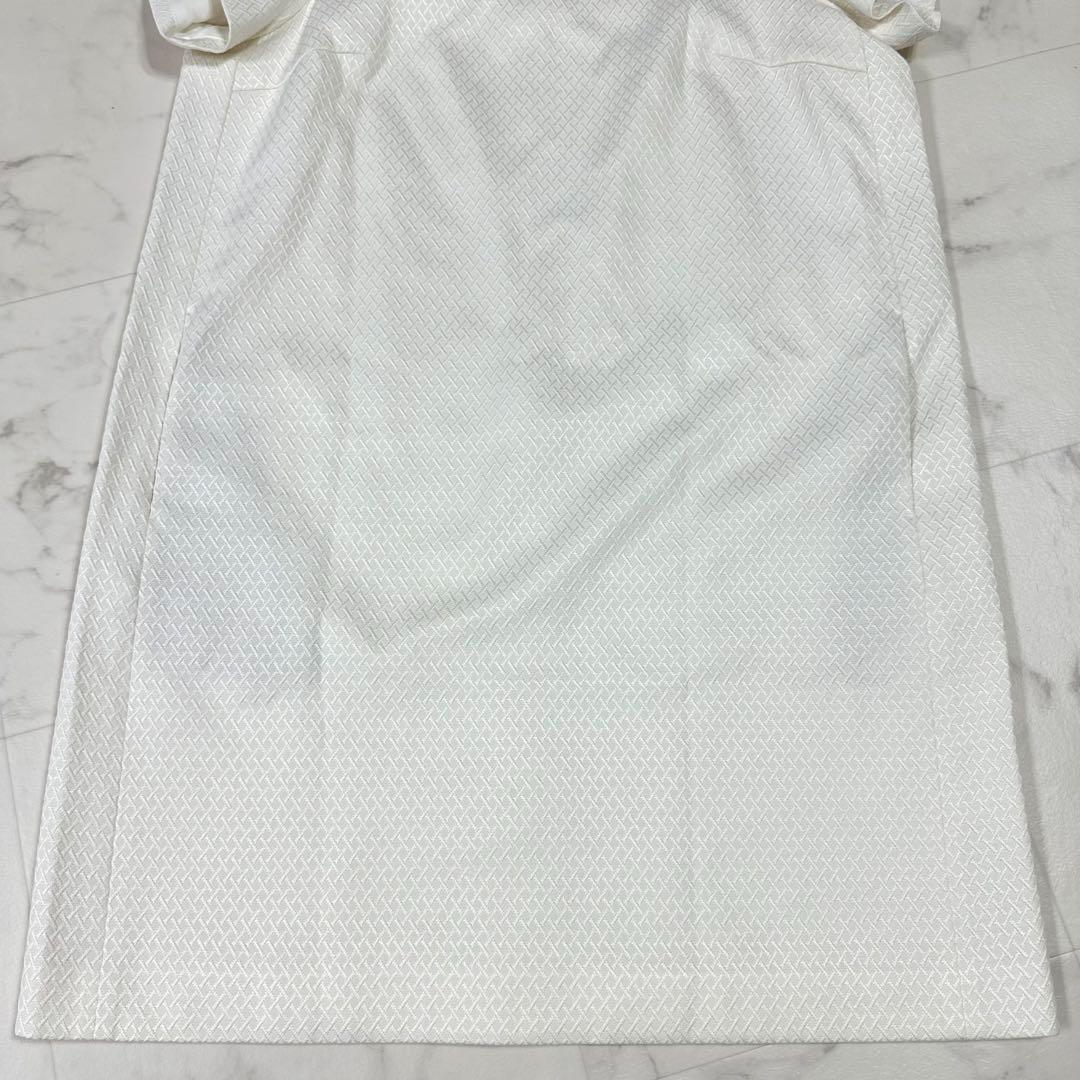 【美品】23区 ワンピース 半袖 ラグランスリーブ ホワイト 3XL相当