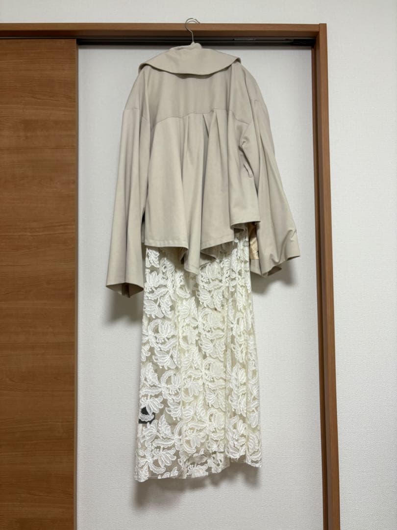 riu 3way lace trench coat トレンチコート ジレ