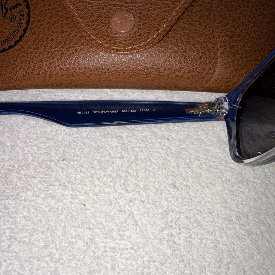 Ray-Ban 偏光サングラス ネイビー ケース付き