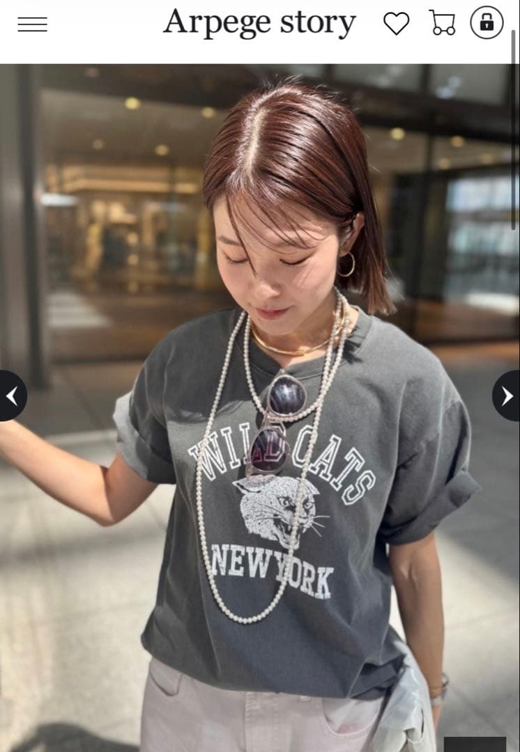 新品　Arpege story ヴィンテージWILD CATS Tシャツ ピンク