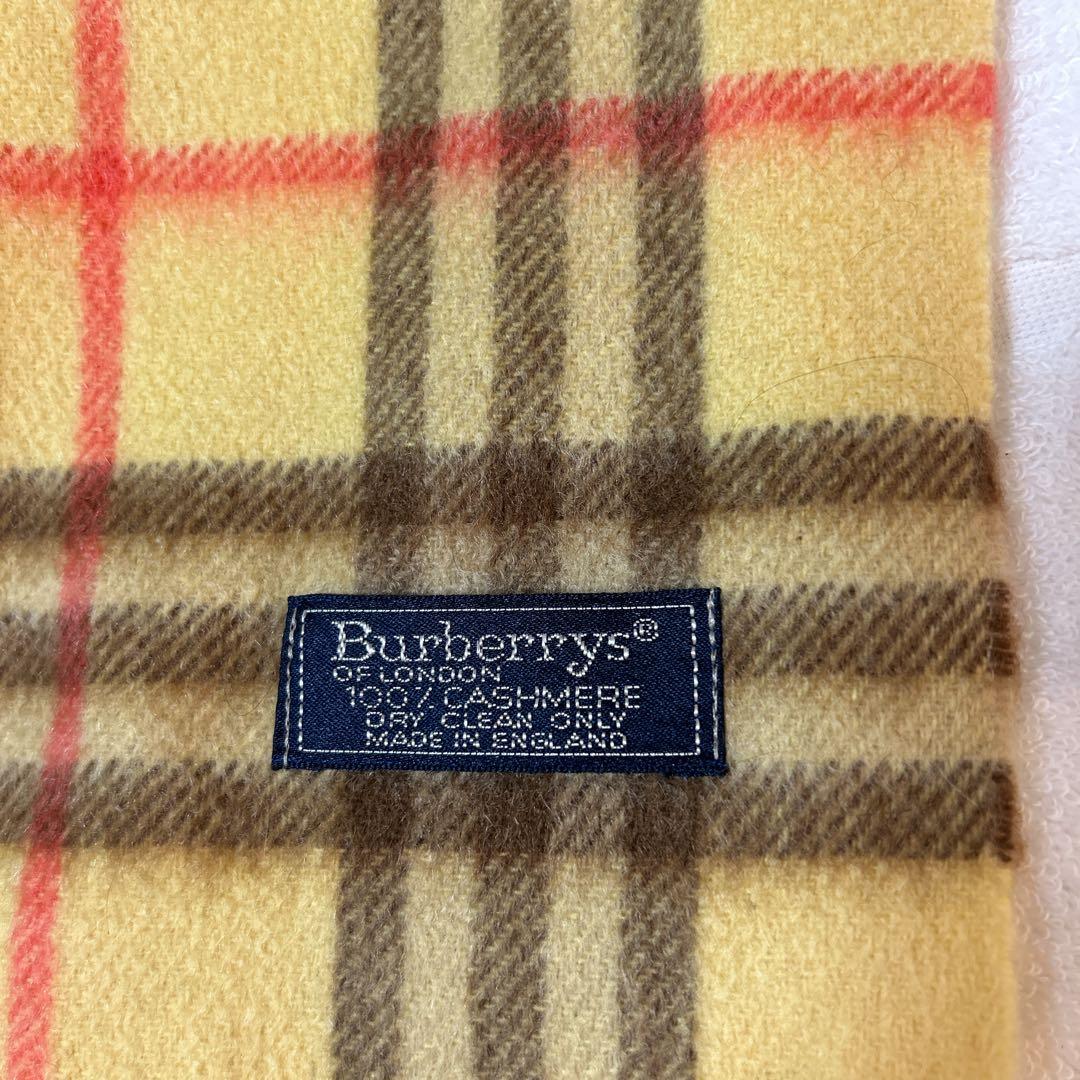 ☆お値下げ☆バーバリー/BURBERRY マフラー　カシミア　イエロー