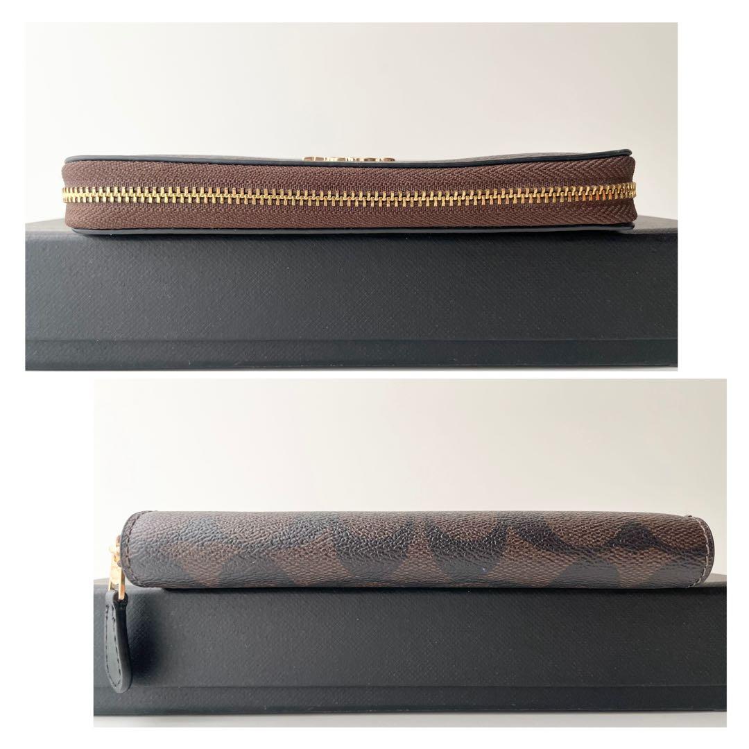 コーチ COACH 折り財布 シグネチャー ミディアム ジップウォレット 茶