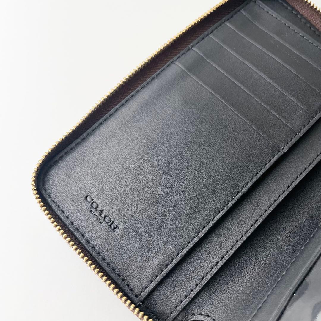 コーチ COACH 折り財布 シグネチャー ミディアム ジップウォレット 茶