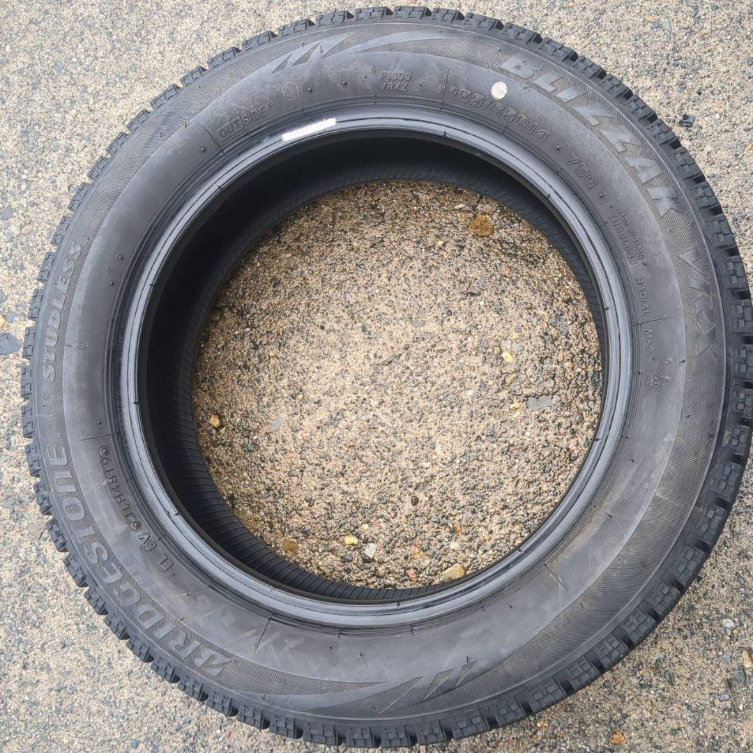 155/65R14 ブリヂストンVRX 送料無料 まだまだバリ山! 4本