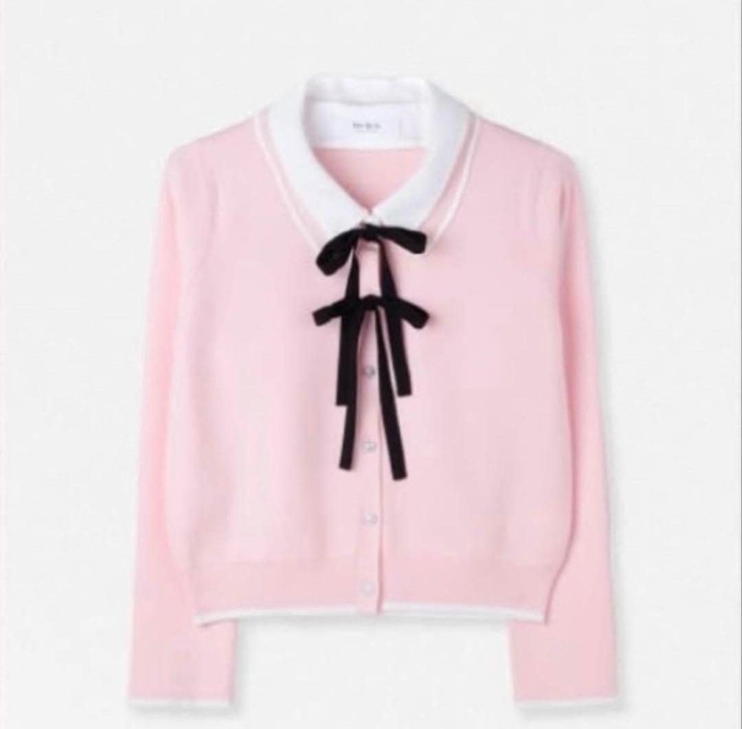 トップス herlipto Lilas Ribbon Knit Cardigan pink