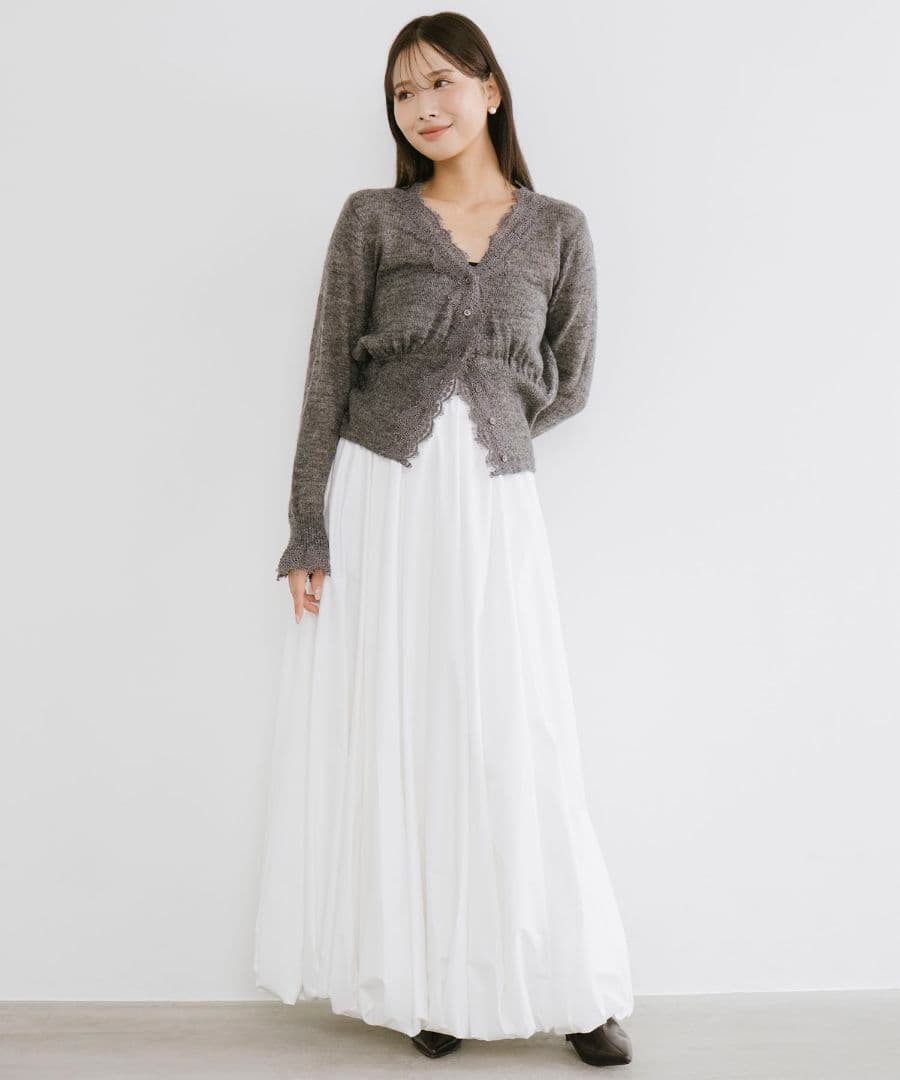 実物写真あり 即完 Aimeine シアーモヘヤレースカーディガン