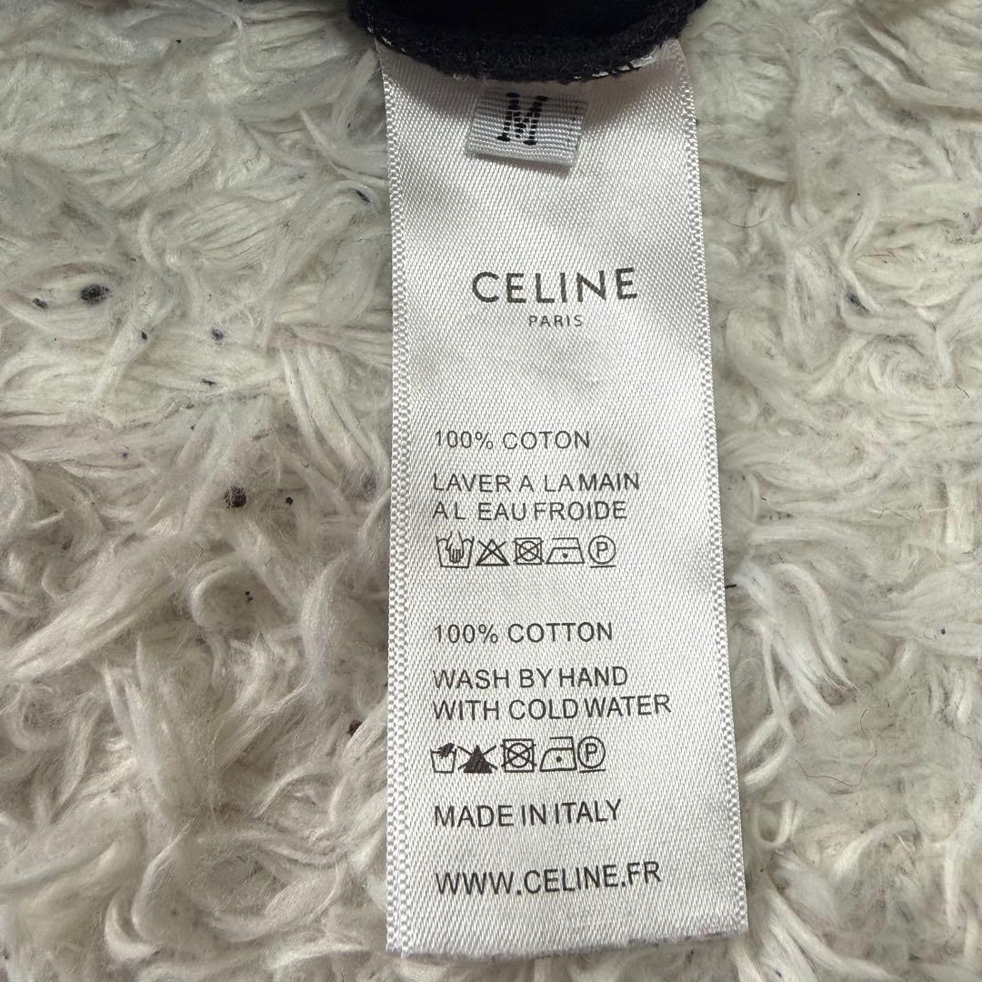 美品　CELLNE セリーヌ Tシャツ ロゴ ブラック 黒 Mサイズ