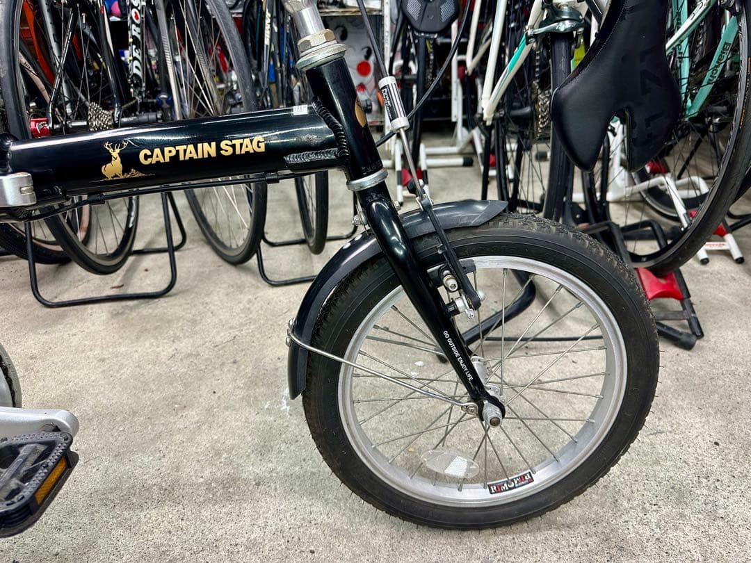 送料無料！キャプテンスタッグ アルル アルミ軽量折りたたみ自転車