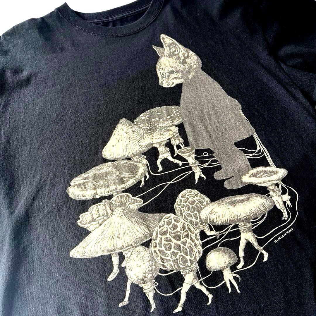 ボリス雑貨店ヒグチユウコ Tシャツ 散歩 ブラック サイズL