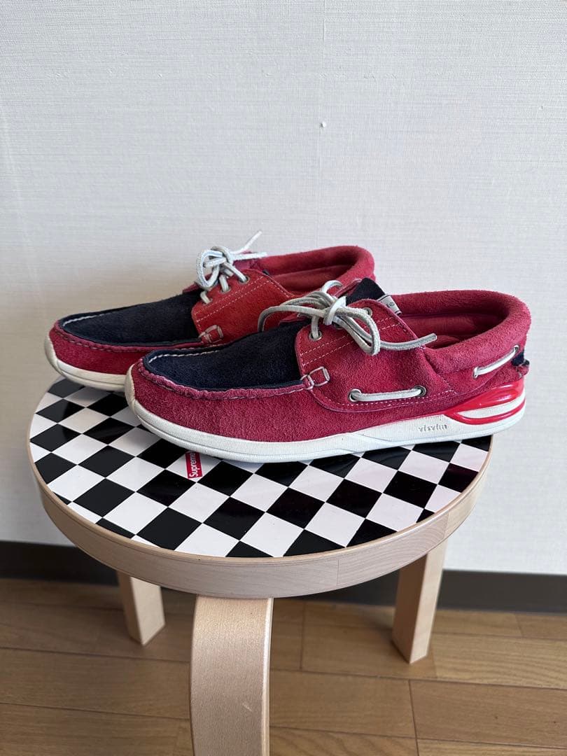VISVIM HOCKNEY MKI-FOLK ビズビム デッキシューズ レッド